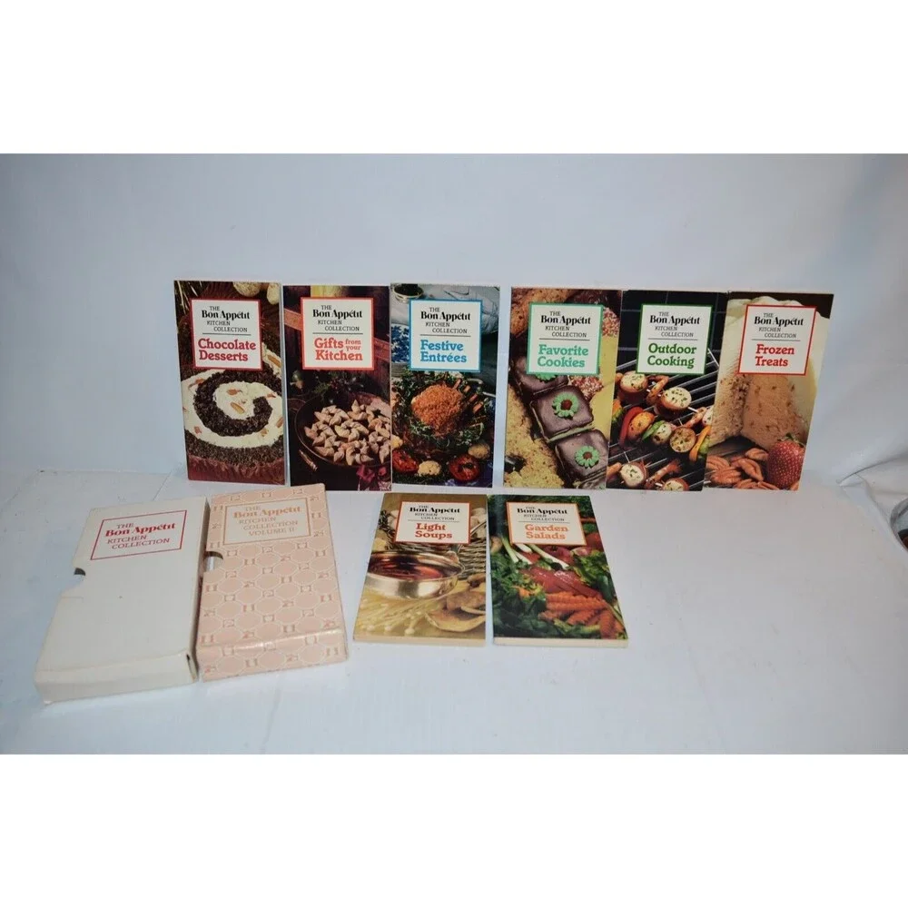 Vtg 8 pc BON‎ APPETIT Kitchen Collection Homestyle Cooking Cookbooks lot 1980's